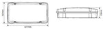 JCC JC50340ST Emergency Bulkhead High Output 10W 6500K IP65 White Non-maintained Self-test