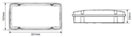 JCC Lighting JC50340 Emergency Bulkhead High Output 10W 6500K IP65 White Non-maintained