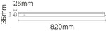 JCC Lighting JC83305 Undercabinet LED Batten IP20 12W 820mm 4000K White PC c/w 1m lead.