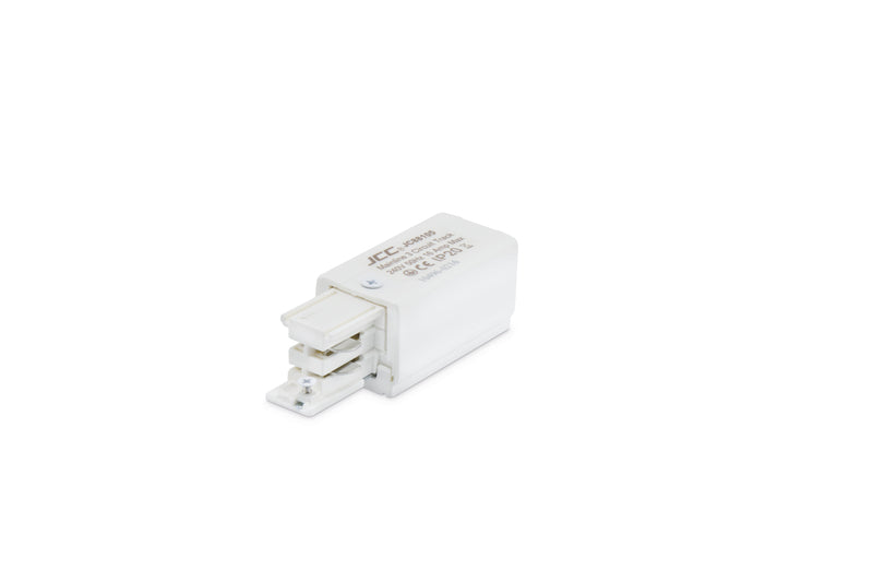 JCC Lighting JC88105WH Mainline 3 Circuit Track Power Feed Left White