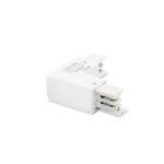 JCC Lighting JC88108WH Mainline 3 Circuit Track 'L' Connector Left Side Earth White