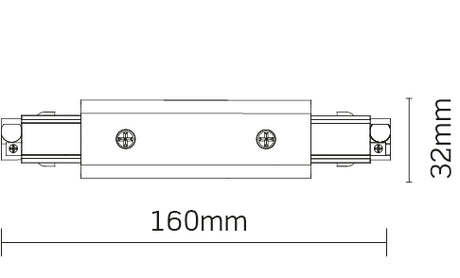 JCC Lighting JC88114WH Mainline 3 Circuit Track Connector with Power Feed White