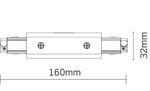 JCC Lighting JC88114BLK Mainline 3 Circuit Track Connector with Power Feed Black