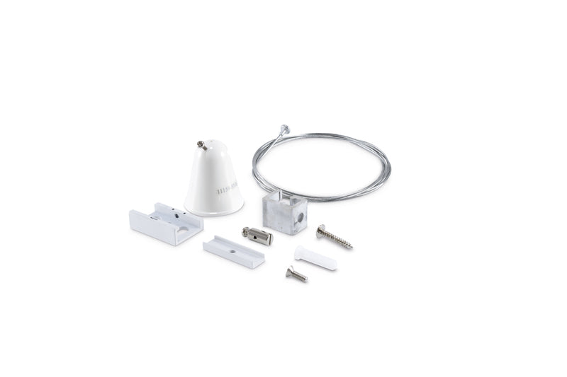 JCC Lighting JC88115WH Mainline 3 Circuit Track Wire Suspension Kit White