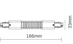 JCC Lighting JC88117BLK Mainline 3 Circuit Track Flexible Connector Black