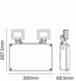 JCC JCEM110010BLK EscapeLUX™ Emergency Twin Spot 9W 1000lm 6000k IP65 Black  Self Test
