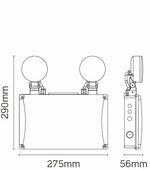 JCC JCEM110011WH EscapeLUX™ Emergency Twin Spot 3W 450lm 6000k IP65 White  Self Test