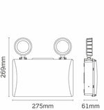 JCC JCEM110012WH EscapeLUX™ Emergency Twin Spot 2W 300lm 6000k IP20 White  Self Test