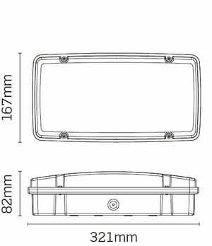 JCC JCEM110015BLK EscapeLUX EM Bulkhead 6.5/10W 1500/1,000 Std/Self Test Black