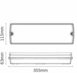 JCC JCEM110016WHDALI EscapeLUX™ Emergency Bulkhead 2W 150lm 6000k IP66 White  DALI with legends