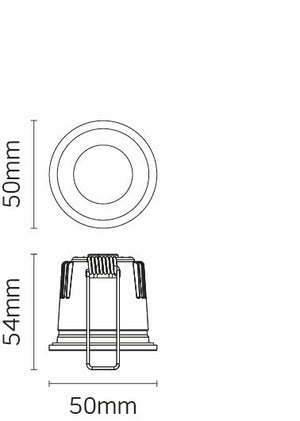 JCC JCEM110025BLK/C EscapeLUX Emergency Downlight 2W 280Lm IP65 BLK Corridor Std/ST
