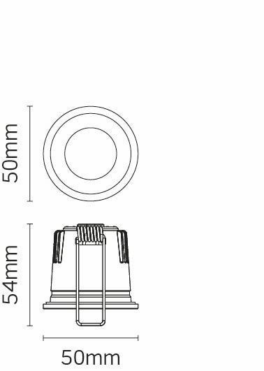 JCC JCEM110025BLK/C EscapeLUX Emergency Downlight 2W 280Lm IP65 BLK Corridor Std/ST
