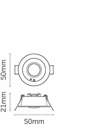 JCC JCEM110027WHST EscapeLUX Emergency Downlight 1W 140Lm IP20 WH Open Area/Corridor Self test
