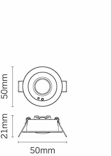 JCC JCEM110027BLK EscapeLUX™ Emergency Spot downlight  1W 140Lm 6000k IP20 Black  Standard