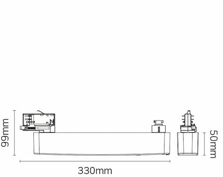 JCC JCEM110028WH EscapeLUX™ Emergency Track downlight 1.6W 250Lm 6000k IP20 White  Self Test