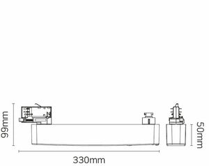JCC JCEM110028BLK EscapeLUX™ Emergency Track downlight 1.6W 250Lm 6000k IP20 Black  Self Test