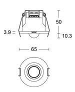 JCC Lighting LEV71945 Recessed PIR Sensor IP20 On/Off White (400W Max LED load)