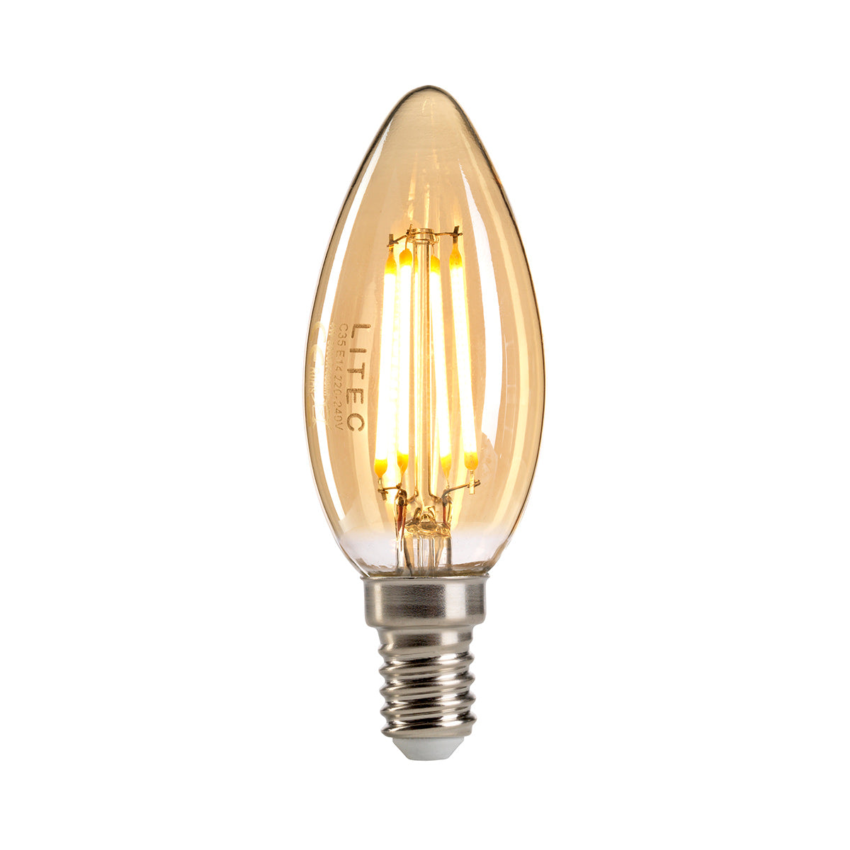 Elstead Lighting Amber Candle LED E14 Lamp LP-LED4W-E14-C35