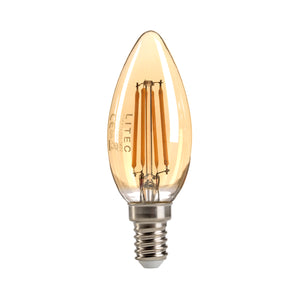 Elstead Lighting Amber Candle LED E14 Lamp LP-LED4W-E14-C35