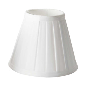 Elstead Lighting Clip Shades Pleated White Candle Shade LS162-WHT