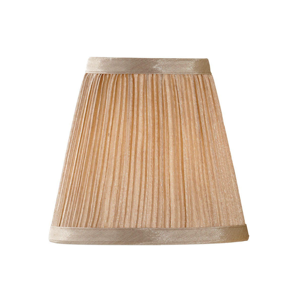 Elstead Lighting Clip Shades Mushroom Pleat Gold Chiffon Candle Shade LS166