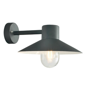 Norlys Lund 1 Light Wall Lantern - Black LUND-BLACK-C