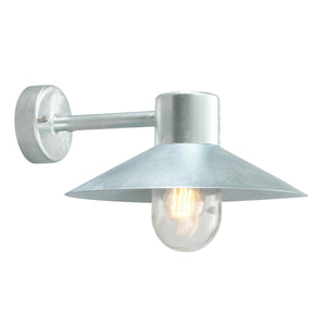 Norlys Lund 1 Light Wall Lantern - Galvanised LUND-GAL-C