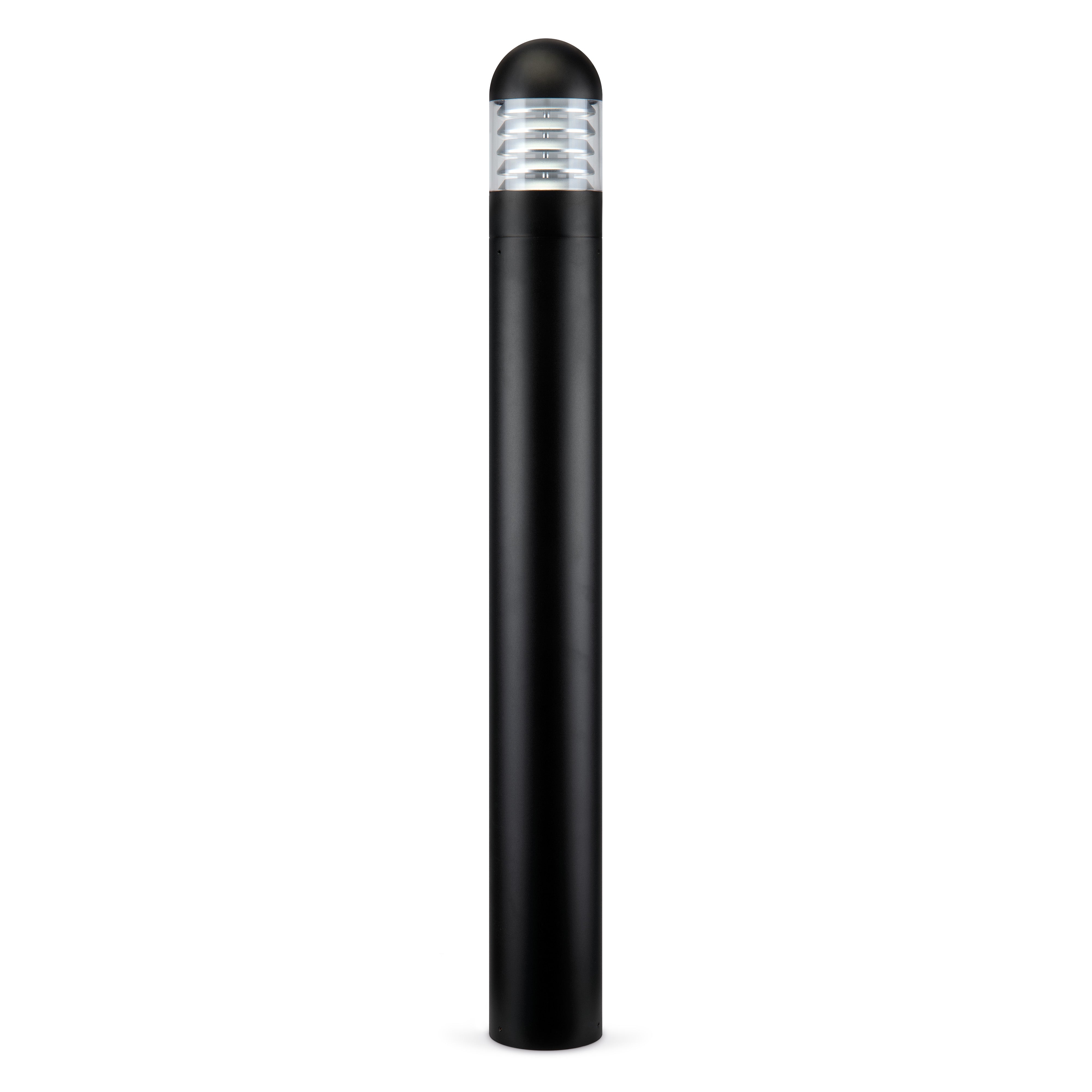 JCC JC039015 Bollards 1000mm 12W/16W/20W 27K/3K/4K/57K IP65 Black Louvered PIR Sensor