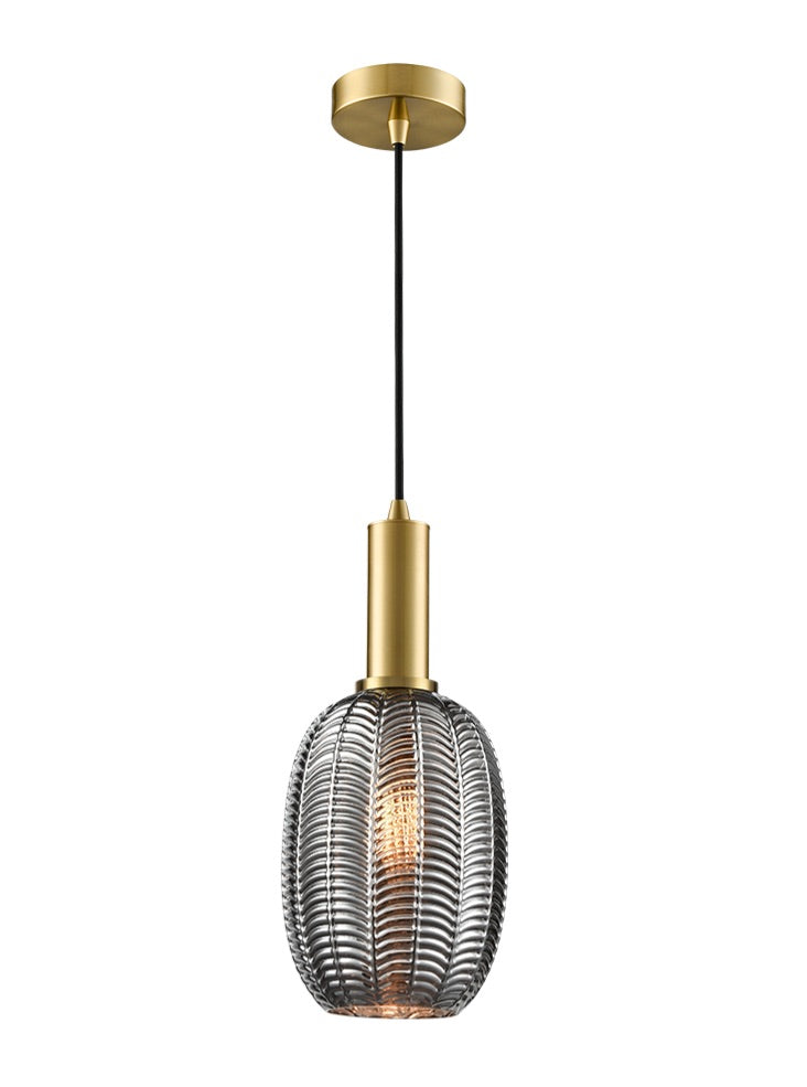 Franklite Mezcla pendant aged brass with chevron glass Mezcla part no - PCH461-501