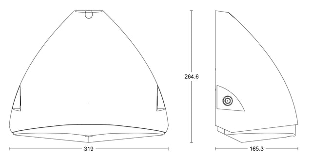 JCC Lighting JC130012 Novium LED Wall Pack 13/18/28W IP65 IK10 3000/4000K Black
