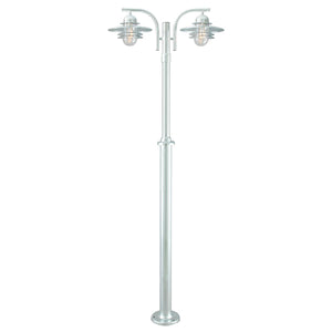 Norlys Oslo 2 Light Lamp Post Galvanised OS6-GAL-C