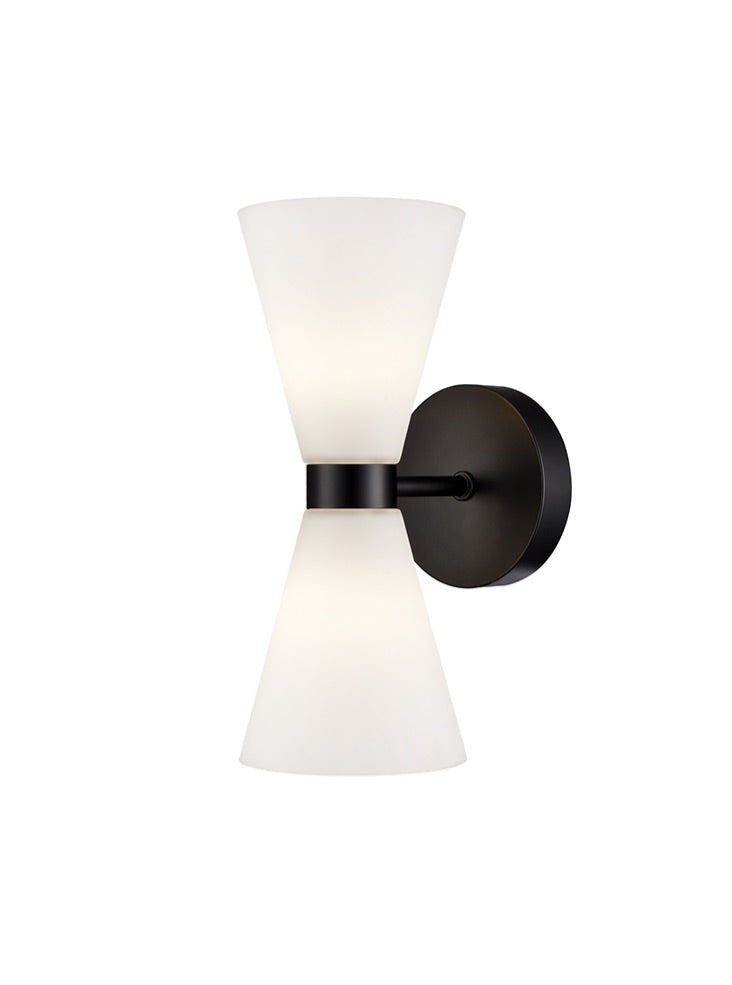 Franklite Odeon Matt Black Wall Light Odeon part no - WB617
