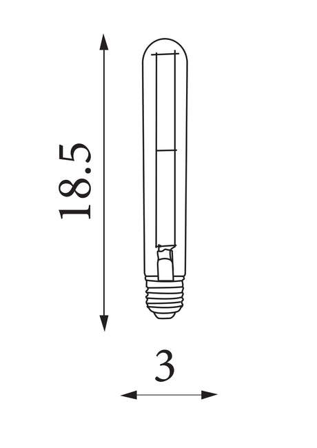 Searchlight Electric Pack 5 Test Tube Bulb Amber - Dimmable Cam 6W PL1018-6