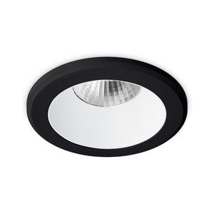 JCC JC73017 Parluma downlight 84mm 4W/6W 3K/4K/57K IP65 White bezel Black ref DALI/1-10V
