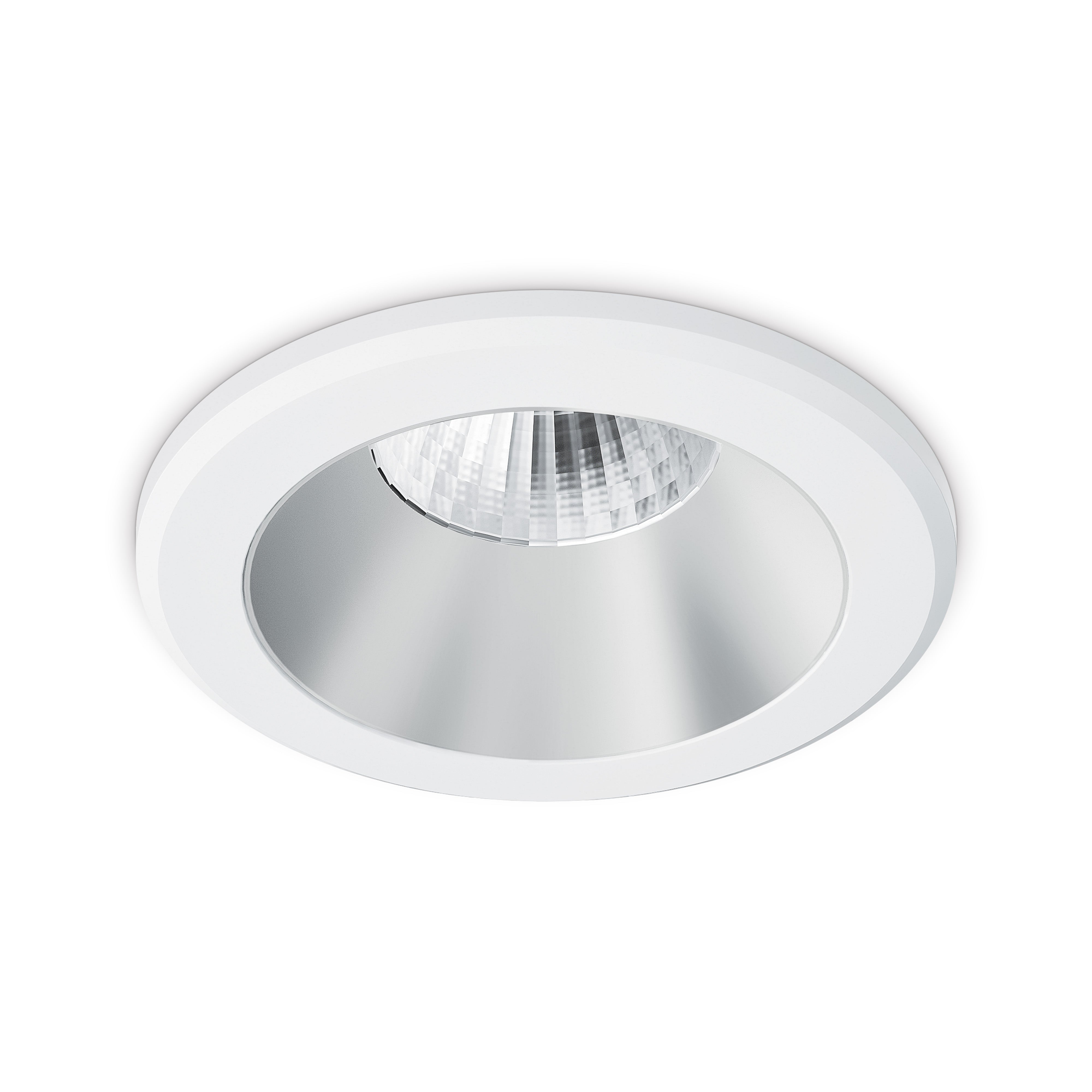 JCC JC73018 Parluma downlight 84mm 4W/6W 3K/4K/57K IP65 White bezel Silver ref DALI/1-10V