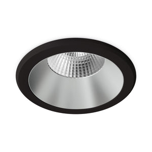 JCC JC73046 Parluma downlight 106mm 6W/9W 3K/4K/57K IP65 Black bezel Silver ref DALI/1-10V