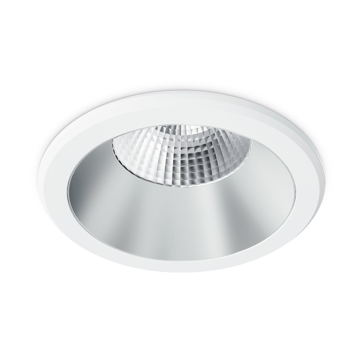 JCC JC73034 Parluma downlight 106mm 6W/9W 3K/4K/57K IP65 White bezel Silver ref Triac