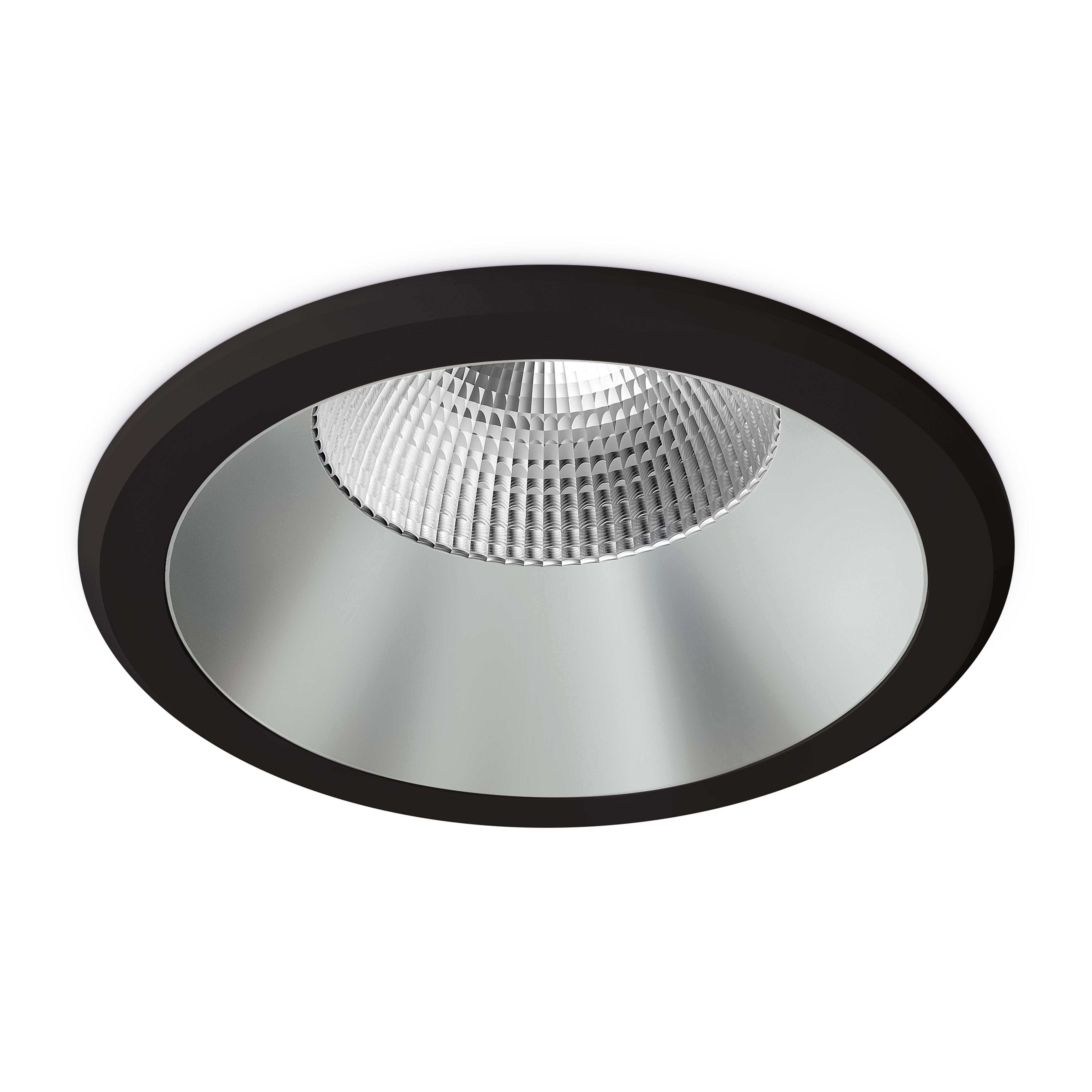 JCC JC73070 Parluma downlight 140mm 9W/12W 3K/4K/57K IP65 Black bezel Silver ref DALI/1-10V