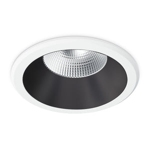 JCC JC73057 Parluma downlight 140mm 9W/12W 3K/4K/57K IP65 White bezel Black ref Triac