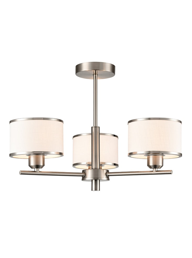 Franklite Polaris 3lt Fitting in Satin Nickel Polaris part no - FL2497-3
