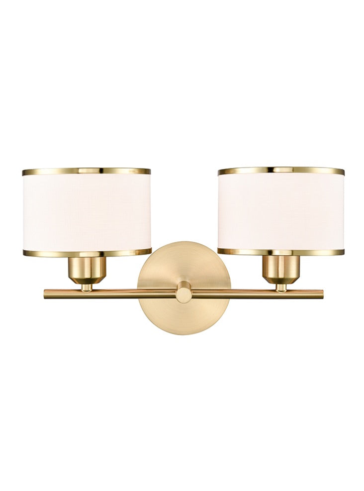 Franklite Polaris 2lt Wall Bracket in Aged Brass Polaris part no - FL2498-2