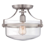 Quoizel Penn Station 1 Light Semi-Flush QZ-PENN-STATION-F-BN