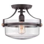 Quoizel Penn Station 1 Light Semi-Flush QZ-PENN-STATION-F-WT