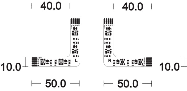 JCC Lighting JC121344 RGBW Corner 3000K 7.2W left/right pack