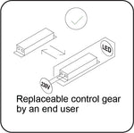 JCC Lighting JC070254 RadiaLED Rapid Pro Slim 8/12W IP65 3000/4000/5700K 250­Ø MW on/off WH rim