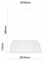 JCC JC040502BLKWPR Retail Pendant  20/40/60W 3CCT 3/4/57K IP44 Black  Prismatic Reflector