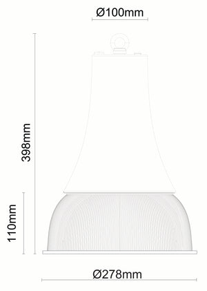JCC JC040502WHWOP Retail Pendant  20/40/60W 3CCT 3/4/57K IP44 White  Opal Reflector
