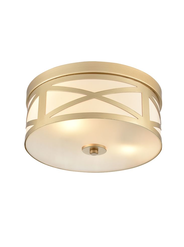 Franklite Ringo Gold Painted 300mm Flush Ceiling Fitting Ringo part no - CF5831