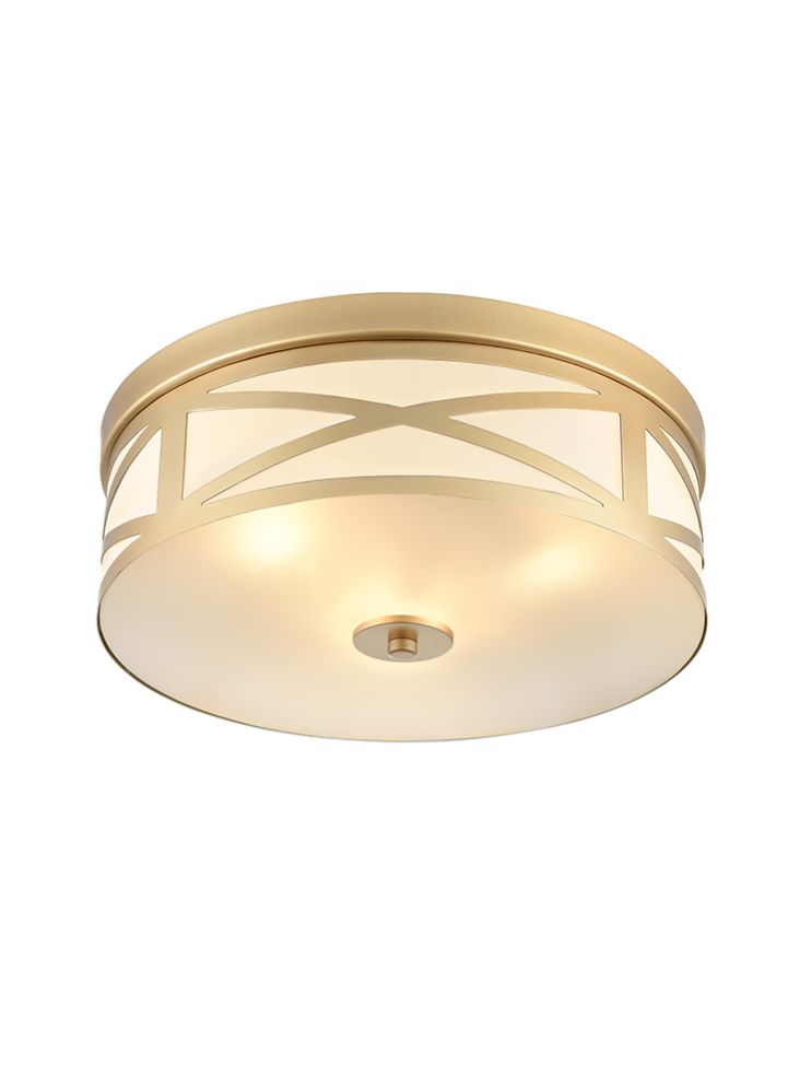 Franklite Ringo Gold Painted 380mm Flush Ceiling Fitting Ringo part no - CF5832