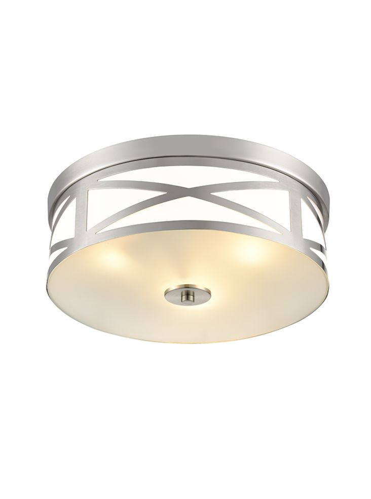 Franklite Ringo Satin Nickel 380mm Flush Ceiling Fitting Ringo part no - CF5836